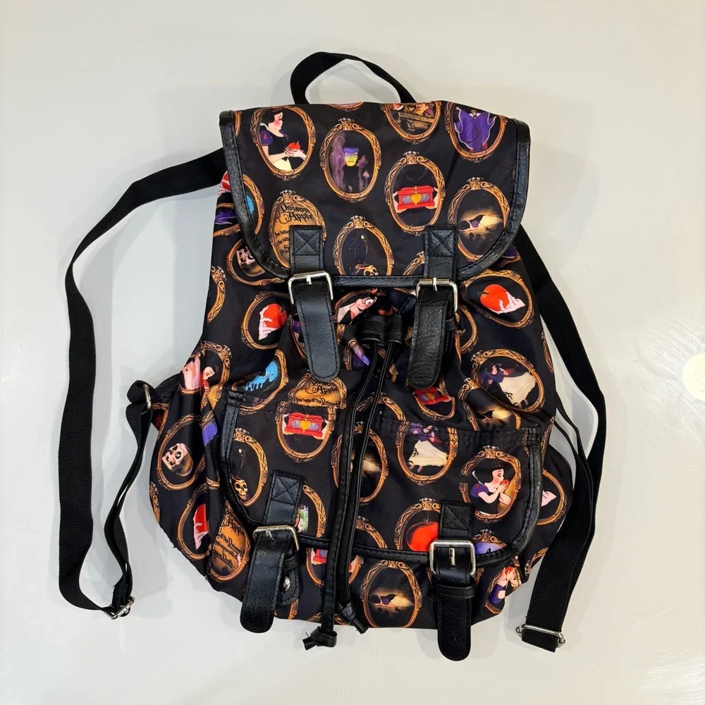 Disney Vintage Down-string Backpack with Colorful Character Cameos - Snow White - Picture 1 of 6
